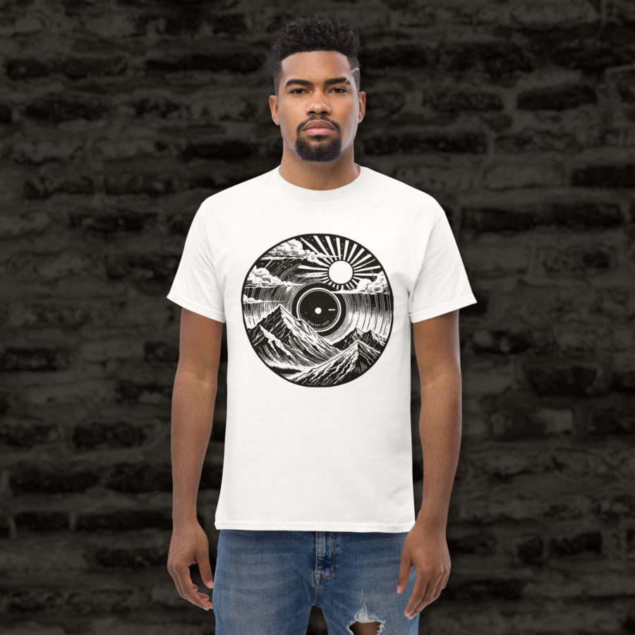 vintage vinyl record tshirt